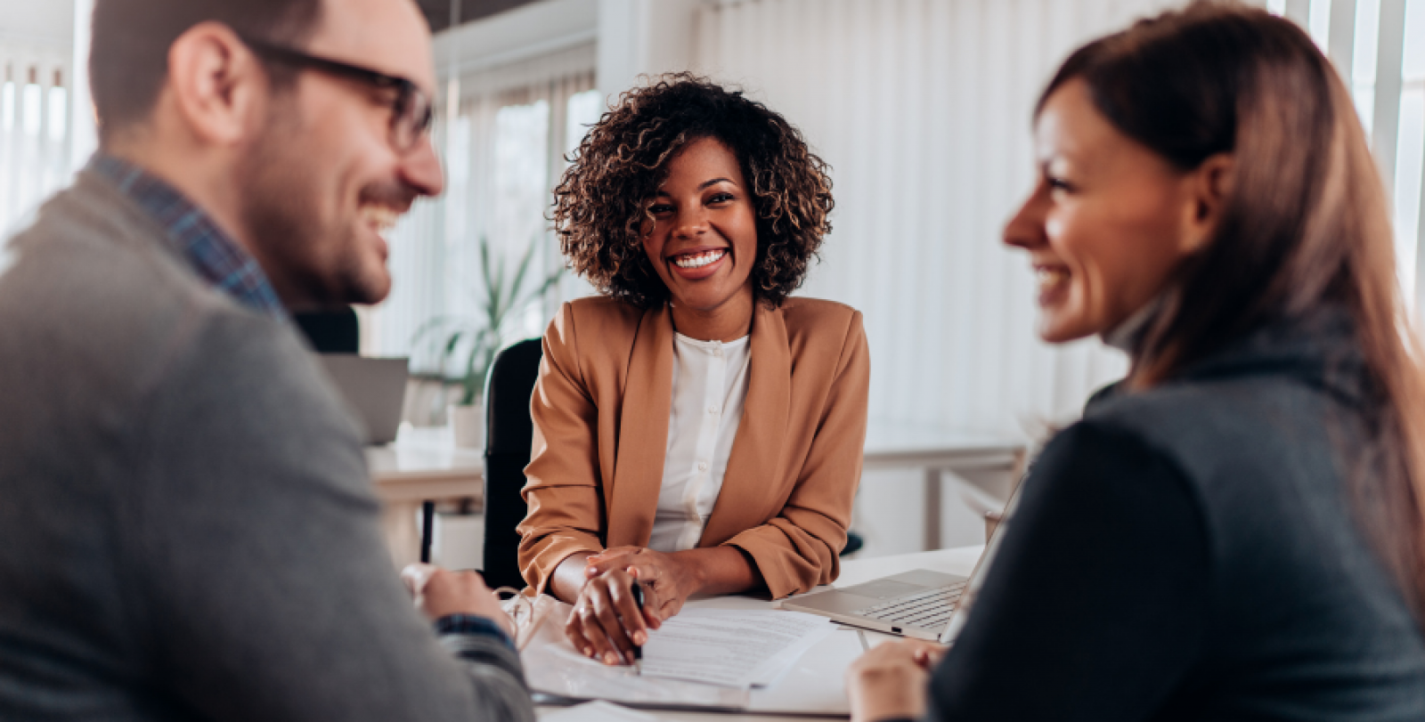 Mortgage lender during a consultation.