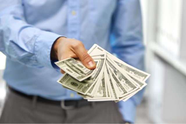 Man with a cash offer.