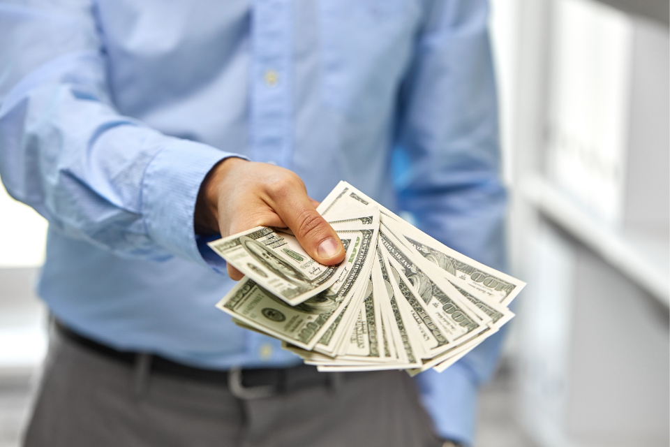 Man with a cash offer.